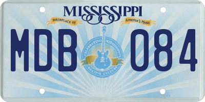 MS license plate MDB084