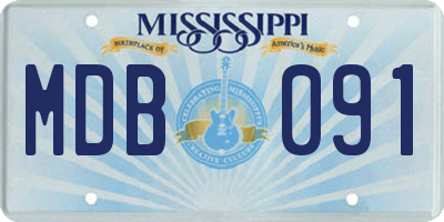 MS license plate MDB091