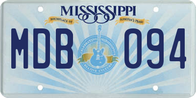MS license plate MDB094