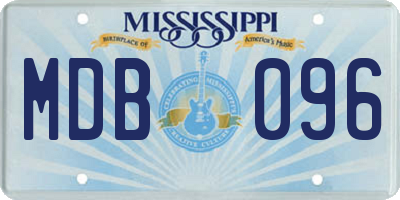 MS license plate MDB096
