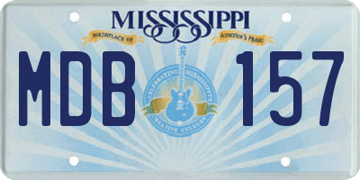 MS license plate MDB157