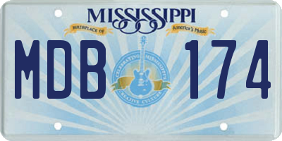 MS license plate MDB174