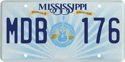 MS license plate MDB176