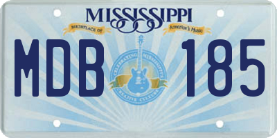 MS license plate MDB185