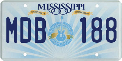 MS license plate MDB188