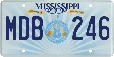 MS license plate MDB246