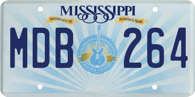 MS license plate MDB264