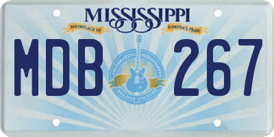 MS license plate MDB267