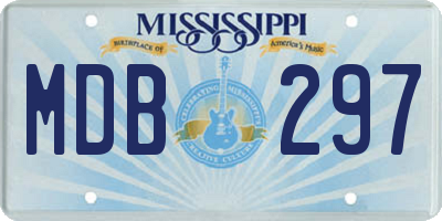 MS license plate MDB297