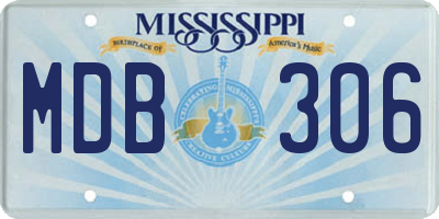 MS license plate MDB306