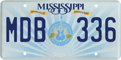 MS license plate MDB336