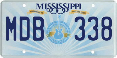 MS license plate MDB338
