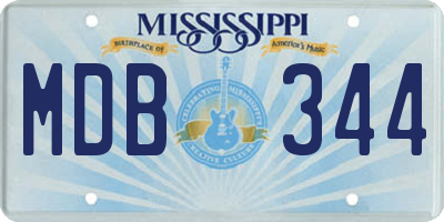MS license plate MDB344