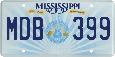 MS license plate MDB399