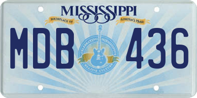MS license plate MDB436