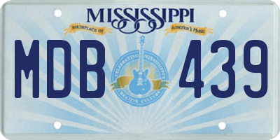 MS license plate MDB439