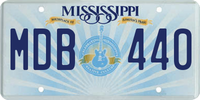 MS license plate MDB440