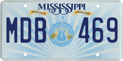 MS license plate MDB469