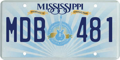 MS license plate MDB481