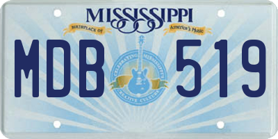 MS license plate MDB519
