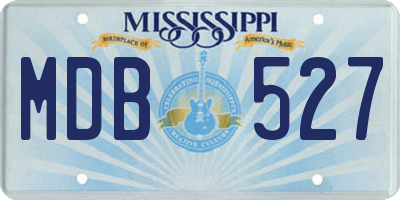 MS license plate MDB527