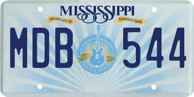 MS license plate MDB544