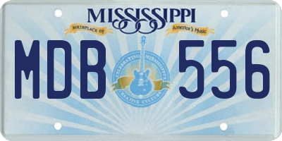 MS license plate MDB556