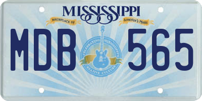 MS license plate MDB565