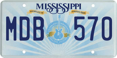 MS license plate MDB570