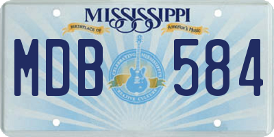 MS license plate MDB584