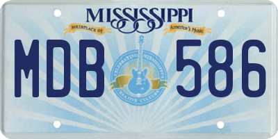 MS license plate MDB586