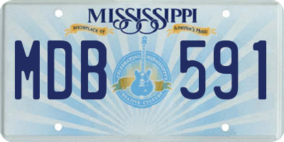 MS license plate MDB591