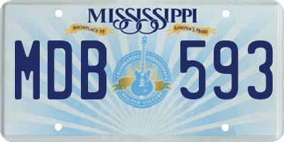 MS license plate MDB593