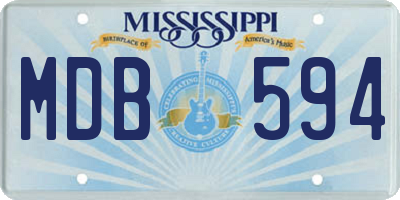 MS license plate MDB594