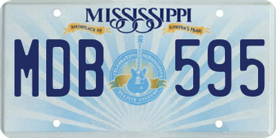 MS license plate MDB595