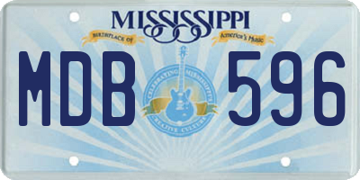 MS license plate MDB596