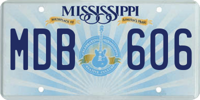 MS license plate MDB606