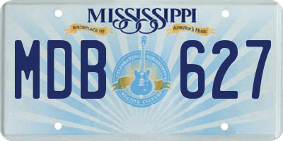 MS license plate MDB627