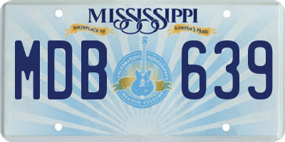 MS license plate MDB639