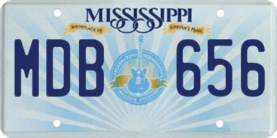 MS license plate MDB656