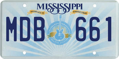 MS license plate MDB661