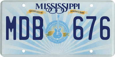 MS license plate MDB676
