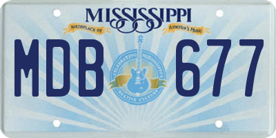 MS license plate MDB677