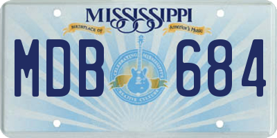 MS license plate MDB684