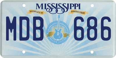 MS license plate MDB686