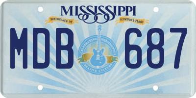 MS license plate MDB687