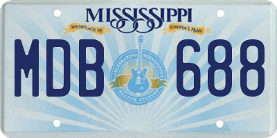 MS license plate MDB688