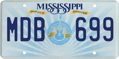 MS license plate MDB699
