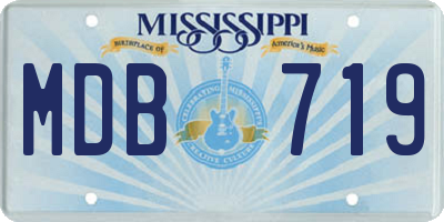MS license plate MDB719