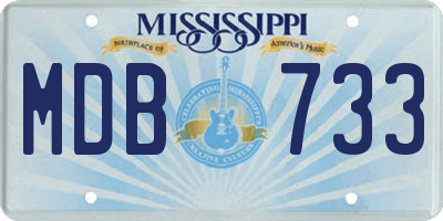 MS license plate MDB733